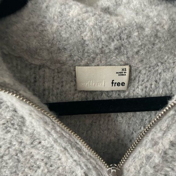 Wilfred Free Gwyneth sweater zip wool alpaca sz xs - Picture 4 of 6